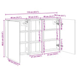 Bathroom Cabinet Set 3 pcs 110 x 10.5 x 60.5 cm Engineered wood 3403714