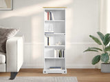 Bookcase White 46 x 20 x 170 cm Solid Pine Wood 42024947