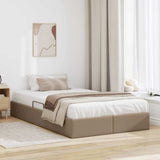 Storage Bed with Mattress Cappucino 120 x 200 cm Faux leather 3369944