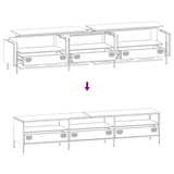 ZNTS TV Cabinet White 202x39x43.5 cm Cold-rolled Steel 851351