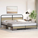 Metal Bed Frame without Mattress Sonoma Oak 180x200 cm Super King 3318689