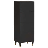 Highboard with Shelf Black 40 x 33 x 110 cm Solid Mango Wood 4018837