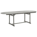 Garden Dining Set Grey Solid Acacia wood with grey wash finish 3079650