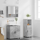 Bathroom Furniture Set 3 pcs Concrete grey Engineered wood 3392946