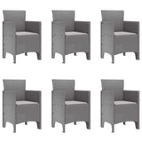 Garden Dining Set 7 pcs Light Grey Polypropylene 3378729