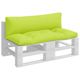 Pallet Cushions 2 pcs Bright Green Fabric 360933