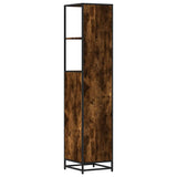 ZNTS Bathroom Cabinet Smoked Oak 35x37.5x166 cm Engineered Wood 849246