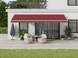 Manual Retractable Awning Burgundy 500x350 cm 3214990