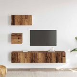TV Cabinet Set Wall-mounted 3 pcs Old Wood Engineered Wood 3393138