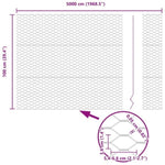 Hexagon Fence Silver 1 x 50 m Galvanised steel 42005719