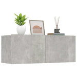 TV Cabinets 2 pcs Concrete Grey 80x30x30 cm Engineered Wood 804539