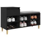 Shoe Cabinet Black Oak 102 x 36 x 60 cm Engineered Wood 881035