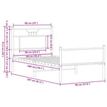 Bed Frame without Mattress Brown Oak 90x200 cm Engineered Wood 4107027