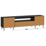 LED TV Cabinet Black Engineered Wood 896906