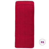 Beach Towels 6 pcs Burgundy 60x135 cm Fabric 400 GSM 3157057