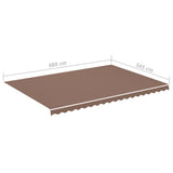 Replacement Fabric for Awning Brown 5x3.5 m 311982
