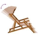 Deck Chair 4 pcs 3 Position Solid Eucalyptus Wood Taupe 3407804
