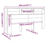 Headboard Cabinet Concrete Grey 200x19x103.5 cm 811893