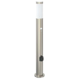Bollard Lights with Sensor&Outlet 3pcs 80 cm Stainless Steel IP44 4006020