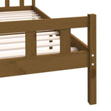 Bed Frame without Mattress Honey Brown Solid Wood 120x200 cm 810677