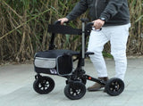 Folding Rollator Walker with Padded Seat, Backrest, Lightweight Walking Frame with Storage Bag, Dual T3398P343467