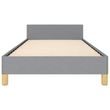 Bed Frame without Mattress Light Grey Twin XL Fabric 347450