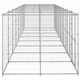 Outdoor Dog Kennel Galvanised Steel 19,36 m 3082288