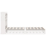 Bookcase Bed without Mattress White 90x190 cm Single Solid Wood Pine 3323978