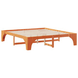 Bed Frame Brown 200 x 200 cm Solid Pine Wood 872976