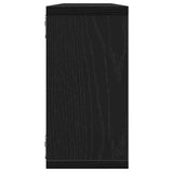 Wall Cube Shelves 4 pcs Black Oak 100x15x30 cm Engineered Wood 862059
