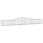 Arched Gabion Baskets 10 pcs 400x50x40/60 cm Galvanised Iron 3146965