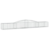 Arched Gabion Baskets 10 pcs 400x50x40/60 cm Galvanised Iron 3146965