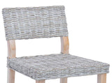 Dining Chair 2 pcs Kubu Rattan White Wash 46 x 55 x 84 cm 42012423