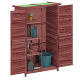 Garden Tool Shed Mocha 83x57x140 cm Solid Wood Pine 172242