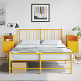 Bedside Cabinets 2 pcs Mustard Yellow 36x39x78 cm Steel 846573