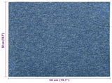 Carpet 20 pcs Blue 50 x 50 cm 100% Polypropylene 42046751
