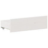 Bookcase Bed without Mattress White 150x200 cm King Solid Wood Pine 3308919