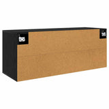 Wall Mounted TV Cabinet Black Oak 100 x 34.5 x 40 cm 881155