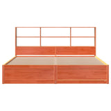 Bed Frame without Mattress Wax Brown 180x200 cm Super King Solid Wood Pine 3323448
