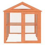 Run Box Brown 141x94x104 cm Solid Wood Pine 172302