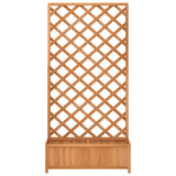 Planter with Trellis Brown Solid Wood Fir 365479