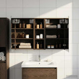 Bathroom Cabinet Set 3 pcs 100 x 10.5 x 60.5 cm Engineered wood 3403697