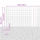 Wild Fence with Posts 25 x 1.5 m 3337132