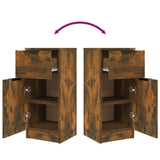 Sideboards 2 pcs Smoked Oak 30x30x70 cm Engineered Wood 817001