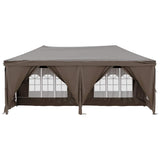Folding Party Tent with Sidewalls Taupe 3x6 m 93547