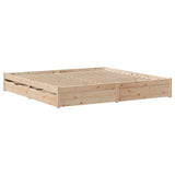 Bed Frame without Mattress 200x200 cm Solid Wood Pine 3301670