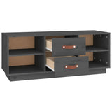 TV Cabinet Grey 100x34x40 cm Solid Wood Pine 818227