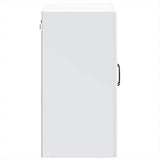 Kitchen Wall Cabinet with Glass Door Lucca High Gloss White Engineered Wood 853849