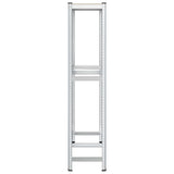 2-Layer Tyre Shelf Silver 110x40x180 cm Steel&Engineered Wood 4016968