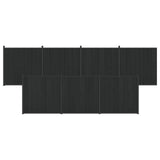 Fence Panel 7 pcs WPC and Aluminium Black 3429489